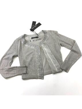 MARC Aurel Grey Wool Silk Blend Cardigan Medium NEW